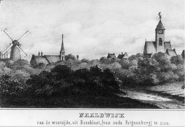 Gezicht op naaldwijk 1842