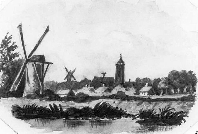 Gezicht op naaldwijk 1875
